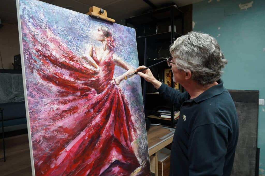 El pintor Rafael Leiva