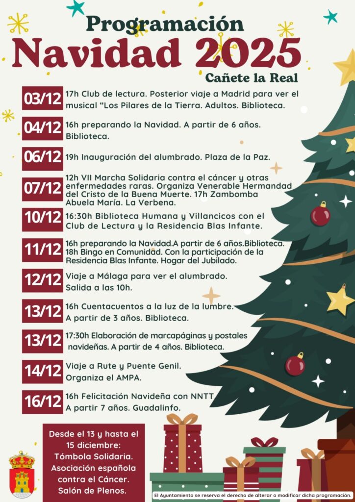 Cañete la Real organiza una Navidad Repleta de Actividades