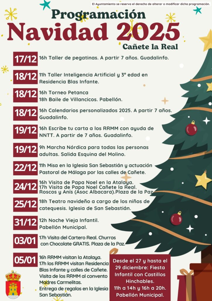 Cañete la Real organiza una Navidad Repleta de Actividades