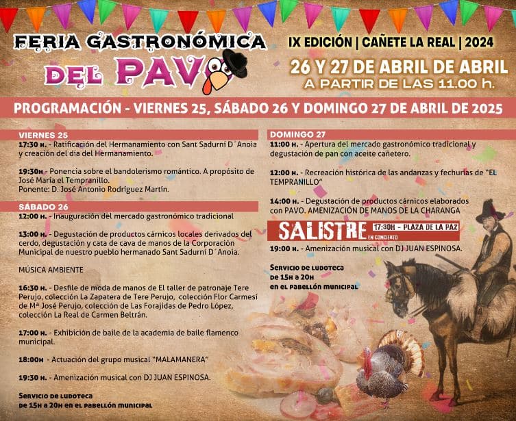 Cañete la Real se prepara para vivir la IX Feria del Pavo, una cita con sabor y tradición